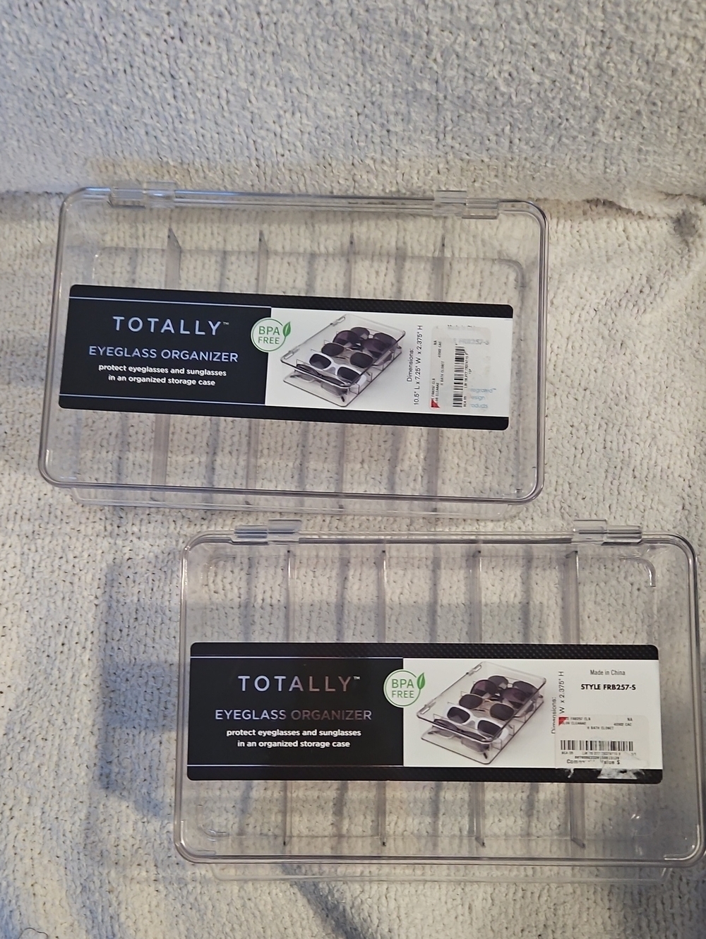 TOTALLY Clear Eyeglass Organizer Case - NWT